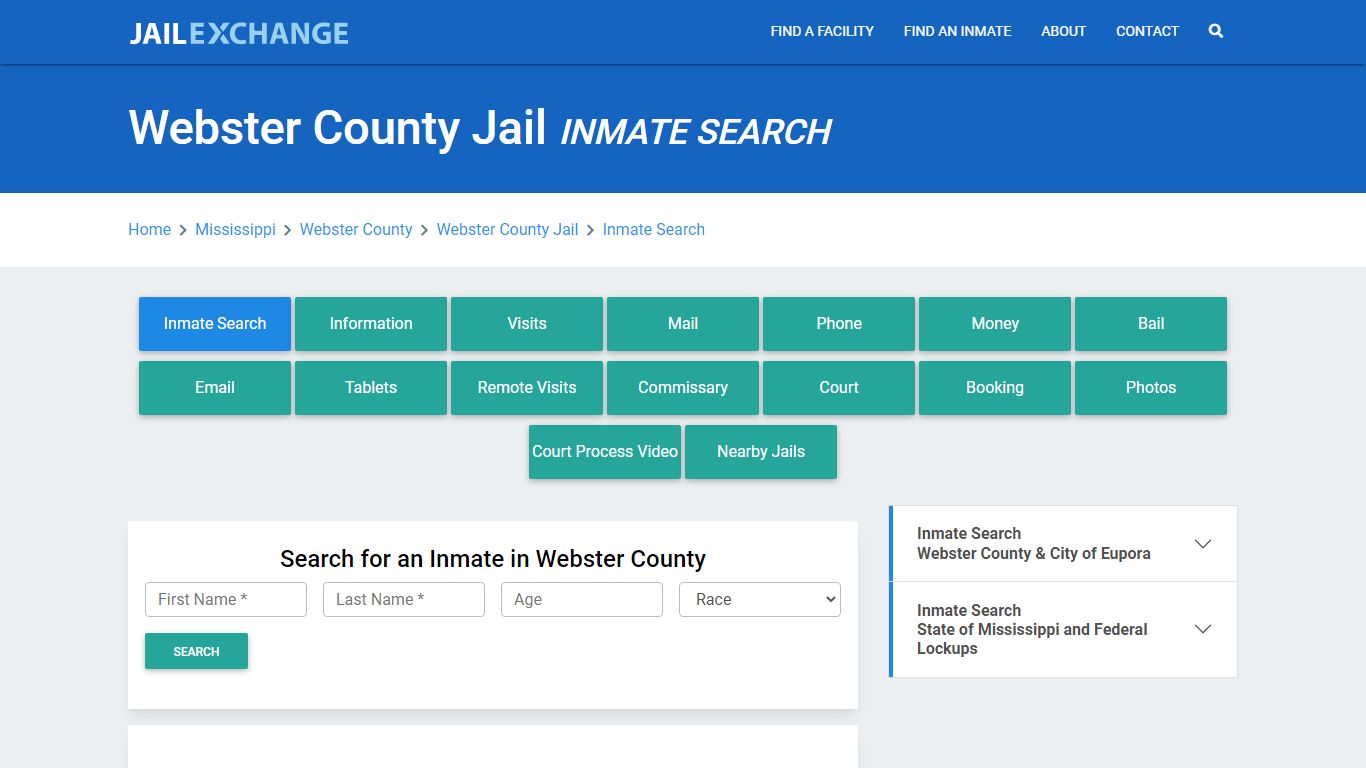 Webster County Jail, MS Inmate Search: Roster & Mugshots - Jail Exchange